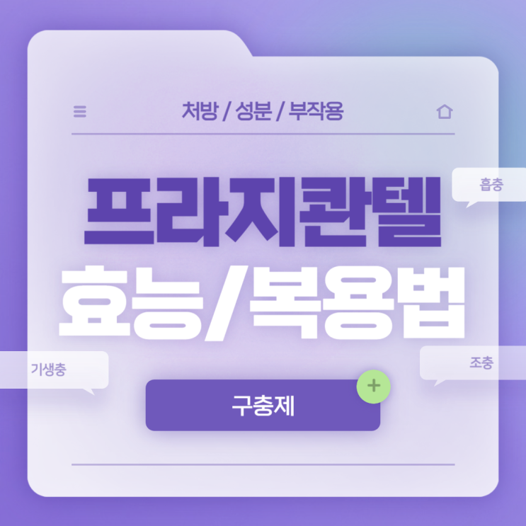  구충제 : 프라지콴텔 효능 및 복용법 【#기생충 #흡충 #조충 #기생충약 #구충제효과 #구충제복용법】
