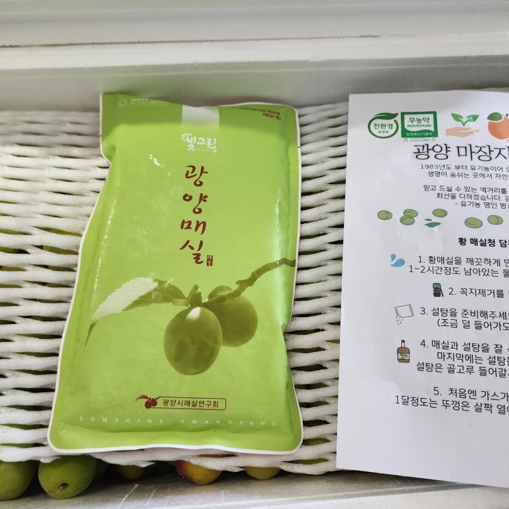 무농약 친환경 광양 황매실 청
