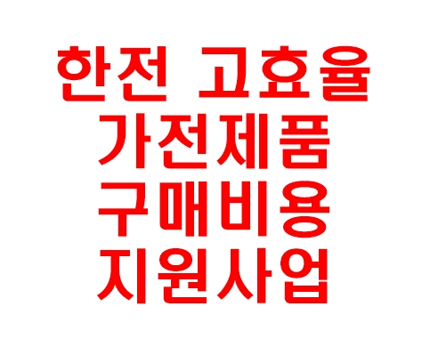  가전제품 구입비용 지원 안내.(대상자, 사업내용, 방법 등)