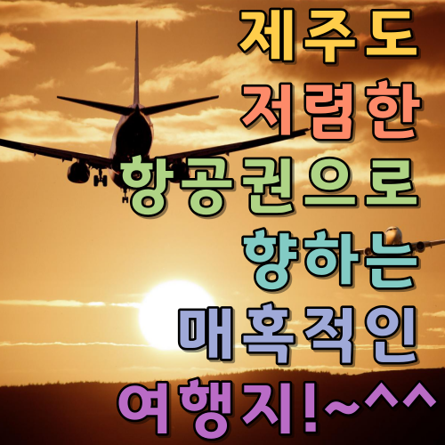  제주도 저렴한 항공권으로 향하는 매혹적인 여행지