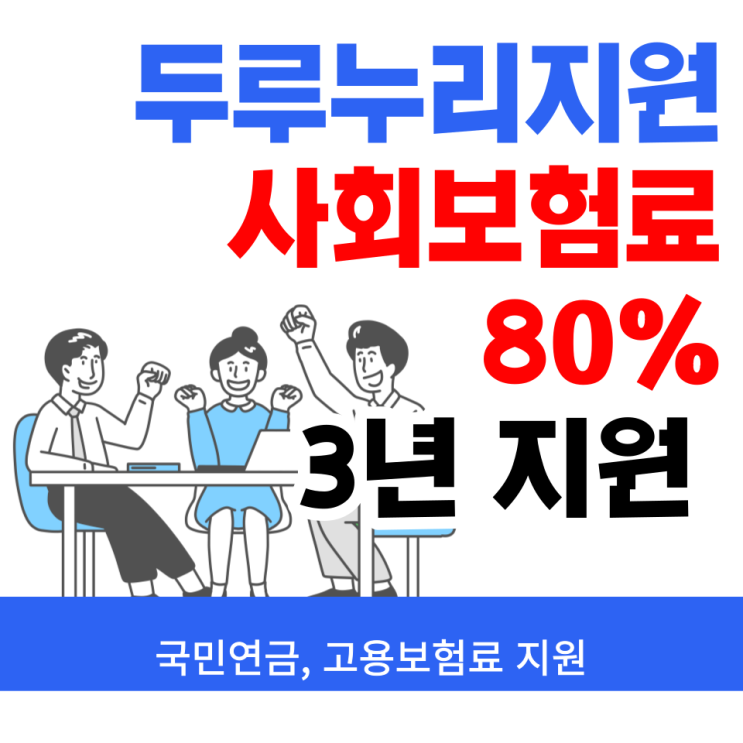  두루누리 지원금 사회보험료 80% 3년 지원 상세 설명