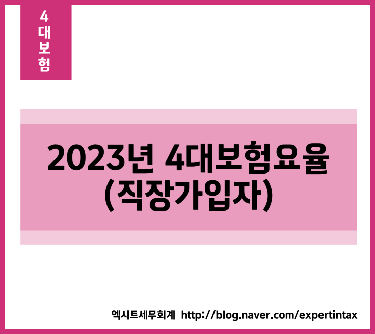 [4대보험] 2023년 4대보험요율_직장가입자