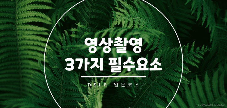  DSLR 영상 촬영 브이로그를 위한 3가지 필수요소