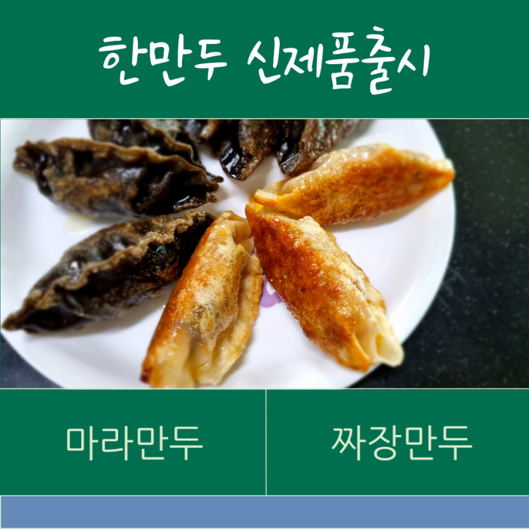  한만두 신제품 짜장만두 마라만두