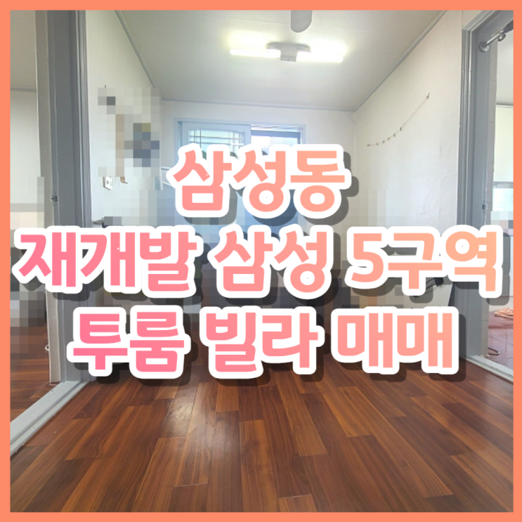  대전 동구 삼성동 재개발 삼성5구역 투룸 빌라 매매(투자하기 좋음)