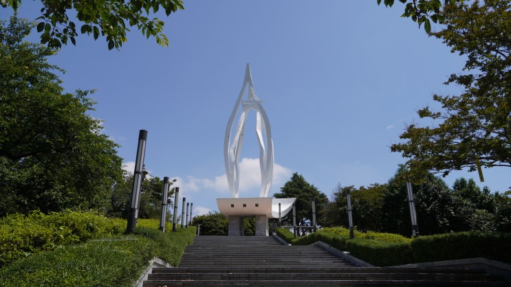  월명공원 수시탑 바다조각공원 산책코스