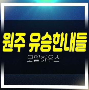  06-24 원주 유승한내들 더스카이 반곡동 계약금5% 39층 미분양아파트 분양가상한제 잔여세대 분양가 치악산,원주천,백운산 조망 모델하우스 미분양아파트 소식