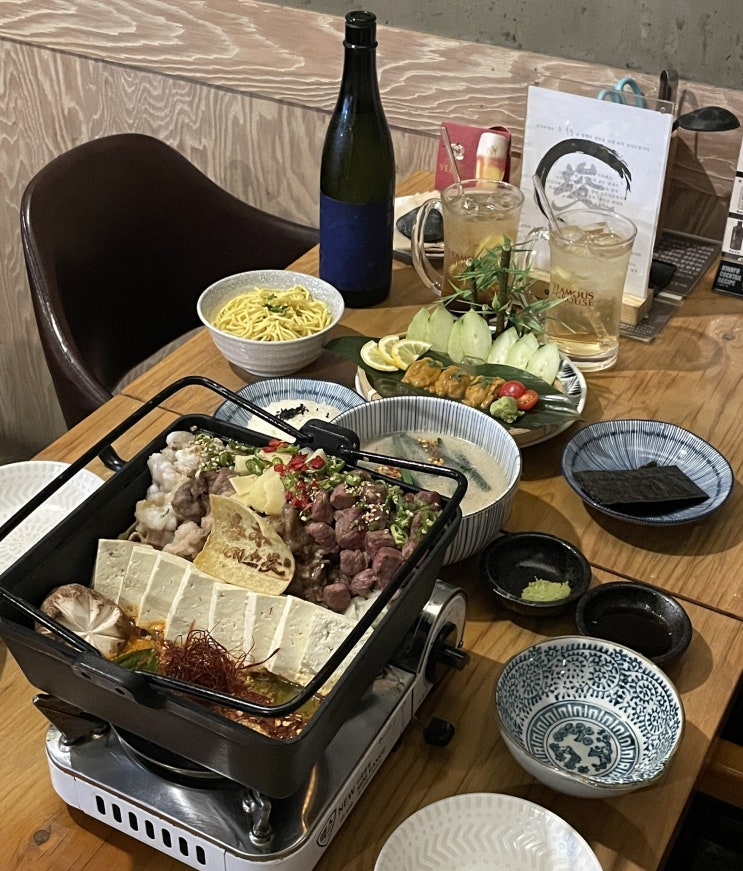  포항 영일대 이자카야, 모츠나베 상급 우니 맛집 :: 오호리준 포항영일대점