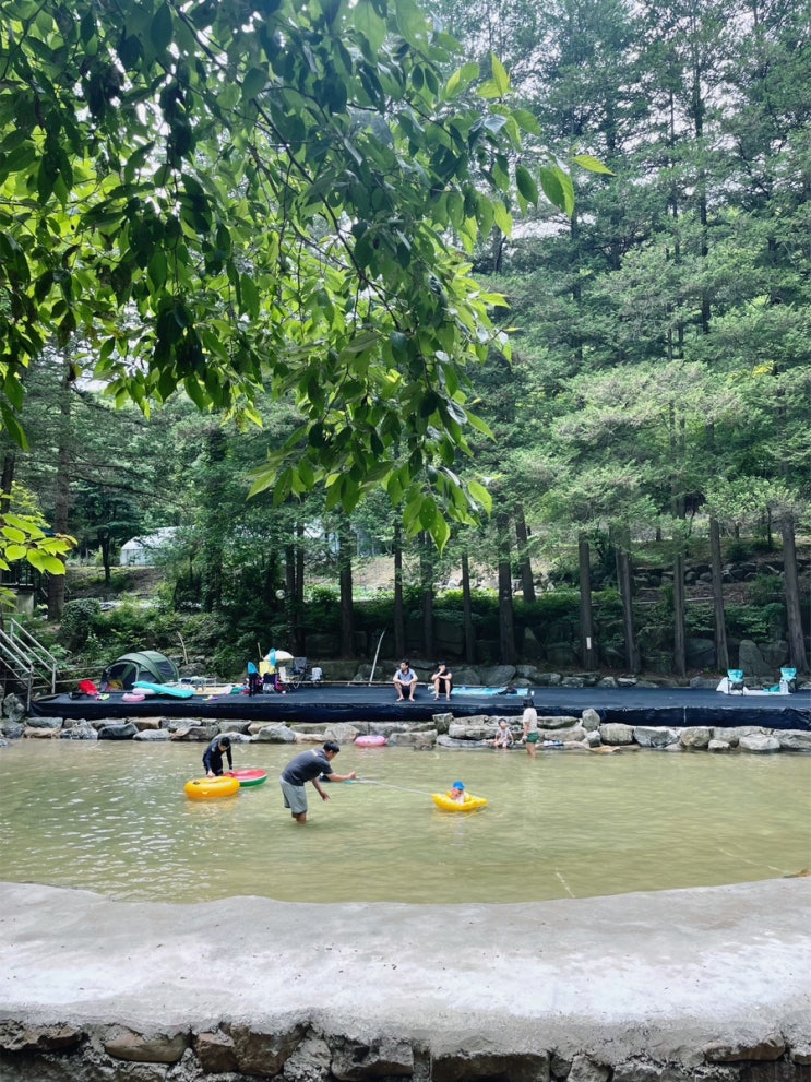 산수계곡오골계:) 남한산성 능이닭백숙 맛집, 아이들 물놀이 가능한 계곡식당