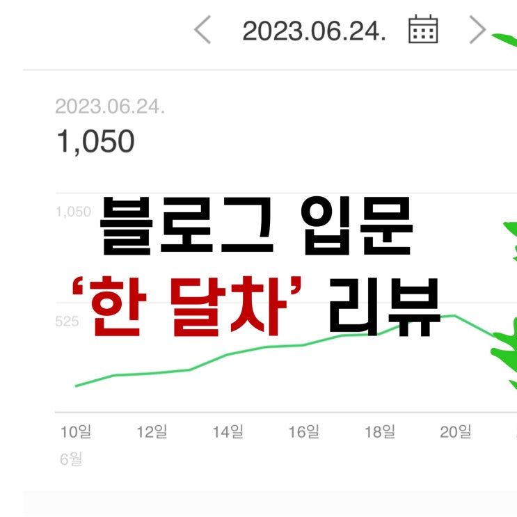  네이버 블로그 [한 달] 포스팅 리뷰