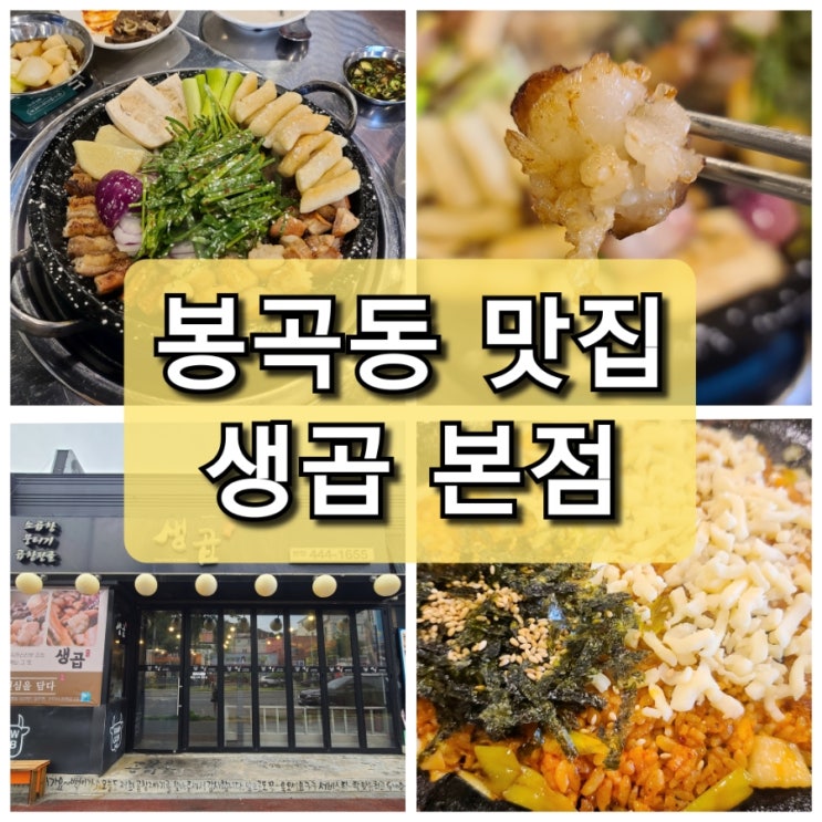  구미 봉곡동 맛집 술집 AOA찬미도 먹으러 온 소곱창 맛집 생곱 본점