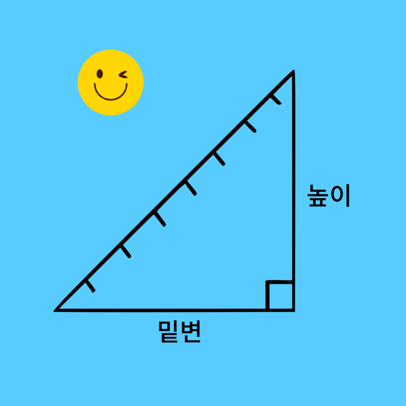 삼각형 넓이 공식 초5 밑변과 높이 구분하기 : 네이버 블로그
