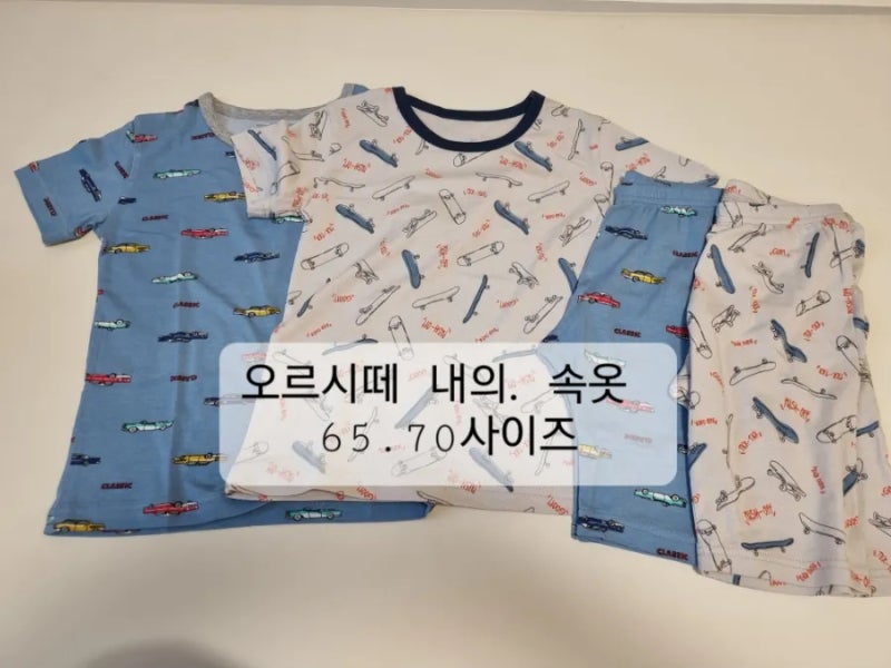 오르시떼 S/S 내의,런닝,팬티 65~70 사이즈, 108cm, 20kg 착샷