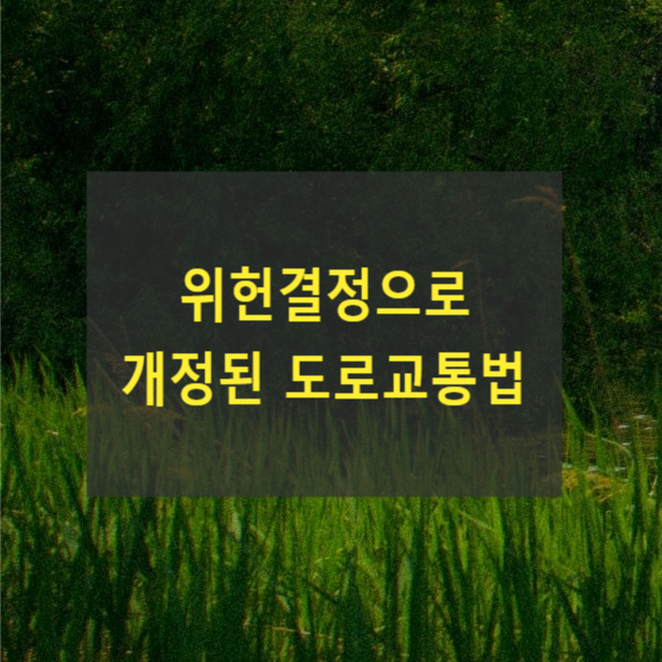  위헌결정 개정된 도로교통법-음주운전 2회, 음주운전 2진 아웃, 음주운전 3회, 음주운전 3진 아웃, 음주측정불응죄-형사처벌, 행정처분(면허정지, 면허취소)-헌법소원