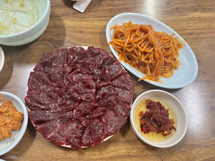  대구 중구청 앞 뭉티기(생고기) 맛집 왕거미 식당