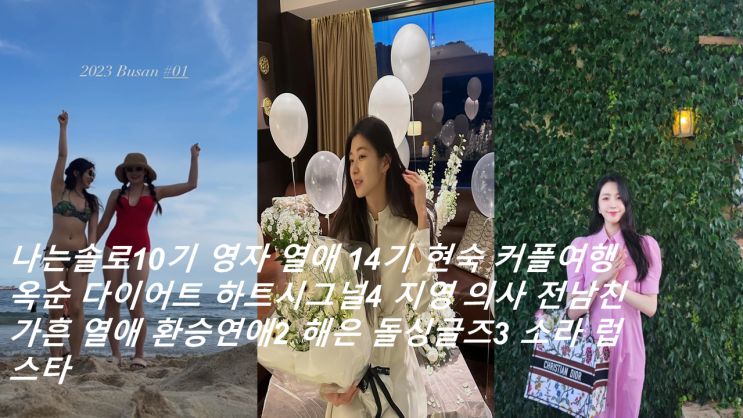 의사 전남친 가흔 열애 환승연애2 해은 <b>돌싱</b>글즈3 소라 럽스타