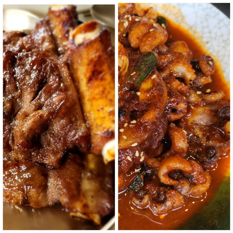  파주 운정 고인돌 갈비 & 쌈밥 식당. 쭈꾸미볶음 돼지갈비 포장 내돈내산 (큰 언니 돈)