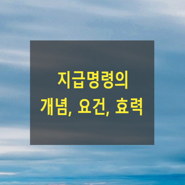  지급명령의 개념, 요건, 효력(공시송달, 확정판결)