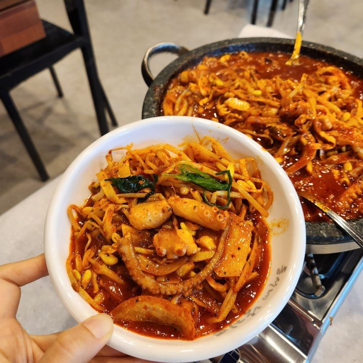 유성 비올때 매콤한 음식 동서네낙지 봉명동 한식 좋다