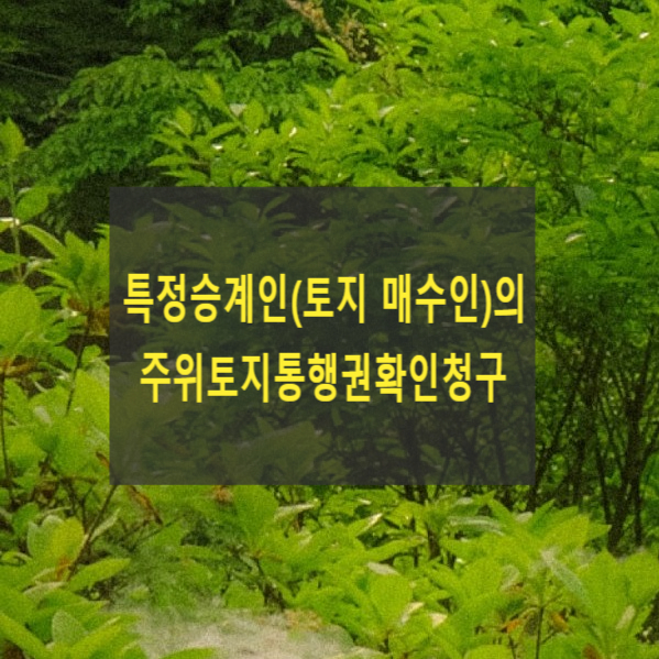  특정승계인(토지 매수인)의 주위토지통행권확인청구(기판력)(96다33433,33440, 2008다75300,75317,75324)