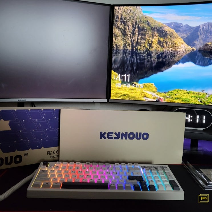  아이노비아 YUNZII KEYNOVO IF98 기계식키보드로 레트로하게 컴퓨터 사용했어요