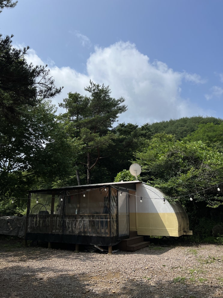  합천 황매산 숙소 : 바람 흔적 글램핑 카라반