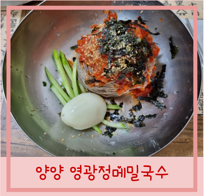  강원 양양 낙산사 근처 맛집 영광정 메밀국수 가격 수요미식회방영