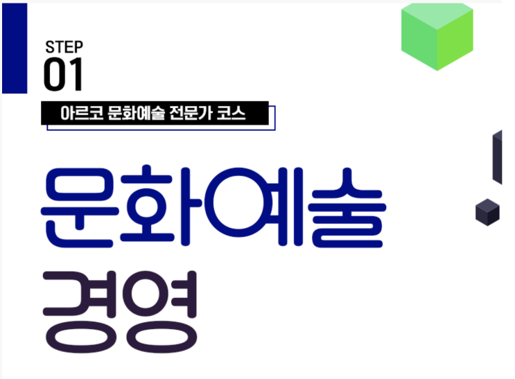 [아르코 문화예술전문가 코스] STEP1 - 문화예술경영(2)