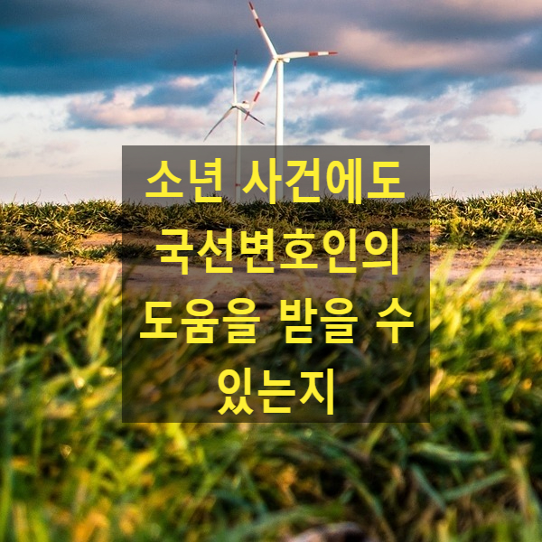  소년 사건에도 국선변호인의 도움을 받을 수 있는지