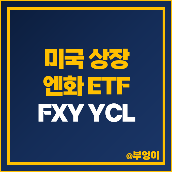 엔화 ETF FXY 주가 전망, 일본 환율 미국 레버리지 YCL ETF 투자 방법