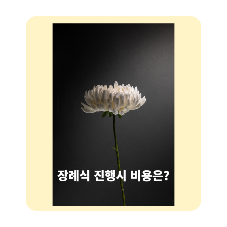 장례식 진행시 장례식장 비용과 상조