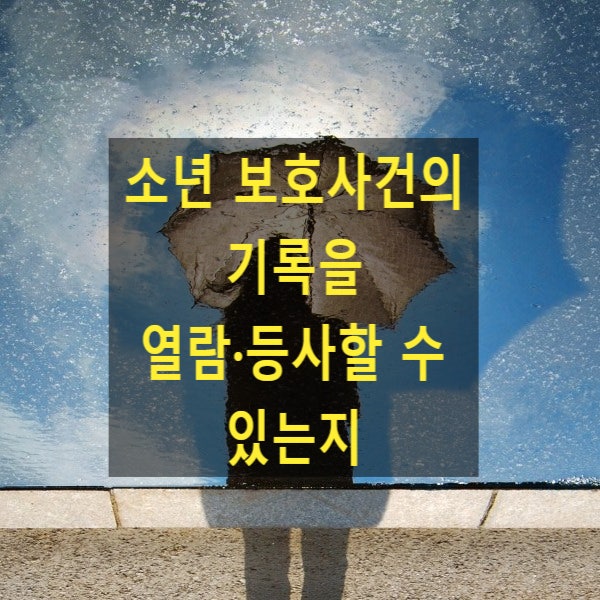  소년 보호사건의 기록을 열람·등사할 수 있는지