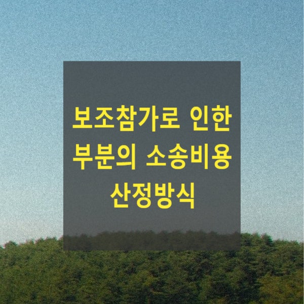  보조참가로 인한 부분의 소송비용 산정방식(2014아178, 2010루219, 2010무134)