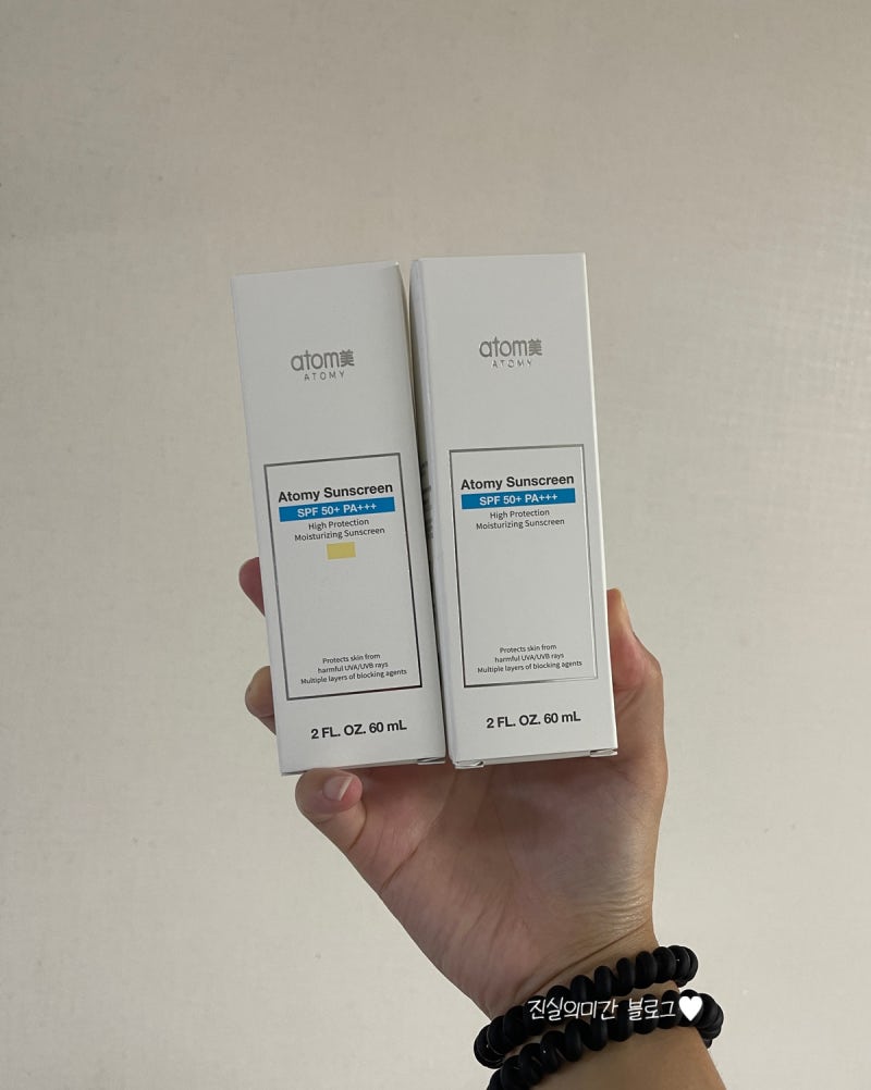 순한 선크림 번들거림 없는 애터미 썬크림 화이트, 베이지