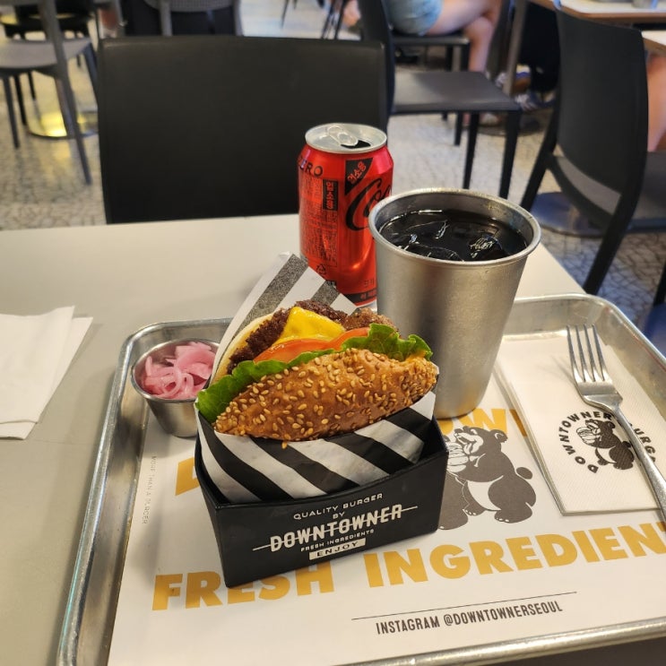  송리단길 수제 햄버거 맛집 :: 다운타우너 잠실 에서 혼밥^-^