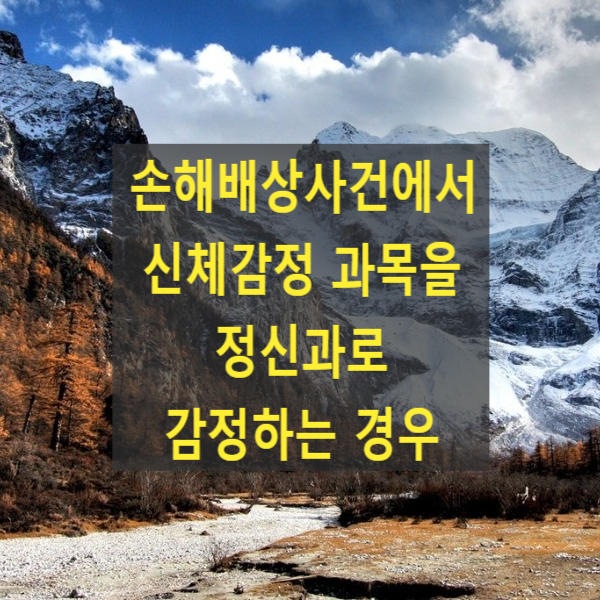  손해배상사건에서 신체감정 과목을 정신과로 감정하는 경우(외상후스트레스장애, 중증의 우울증)