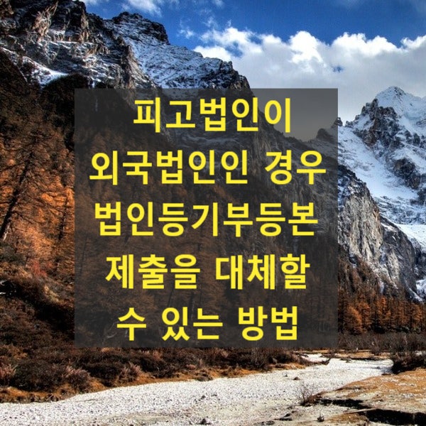  피고법인이 외국법인인 경우 법인등기부등본 제출을 대체할 수 있는 방법(미국, 영국, 코트라,)