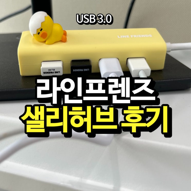 라인프렌즈샐리 USB 허브 후기