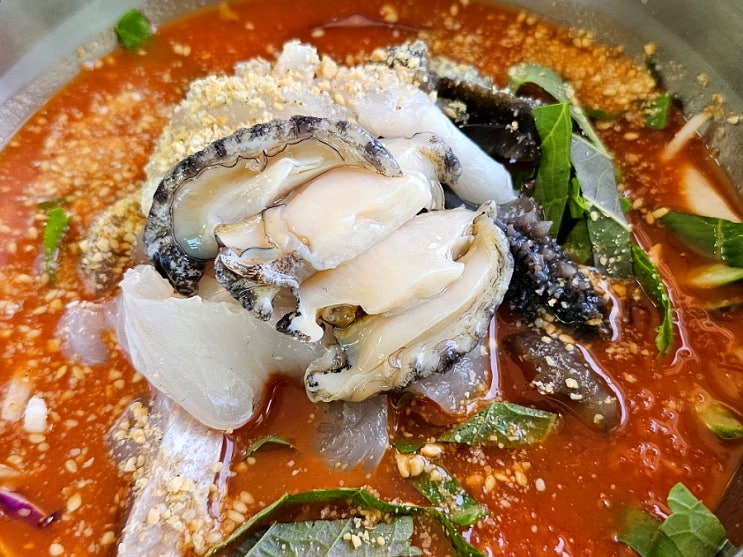  변산반도 물회 맛집, 변산마실길 2코스 앞 변산물회해물국밥