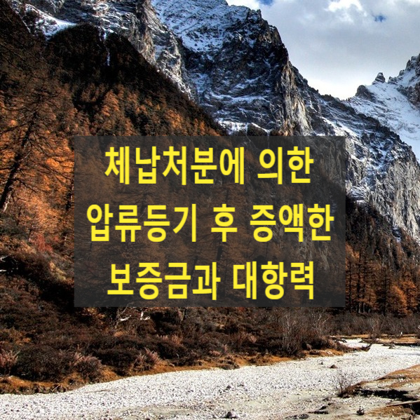  체납처분에 의한 압류등기 후 증액한 보증금과 대항력