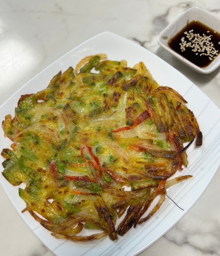  바삭한 애호박 부침개 만들기. < 부침가루 >