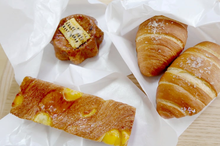  산본 우브베이커리 소금빵,알밤데니쉬,퀸아망 포장
