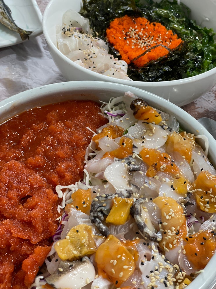  전주 현지인 맛집 나루터 : 비주얼의 끝판 물회와 회덮밥