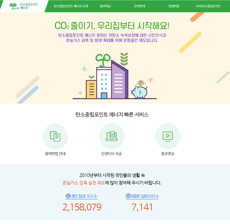  가입안하면 손해 녹색습관 탄소중립에너지포인트