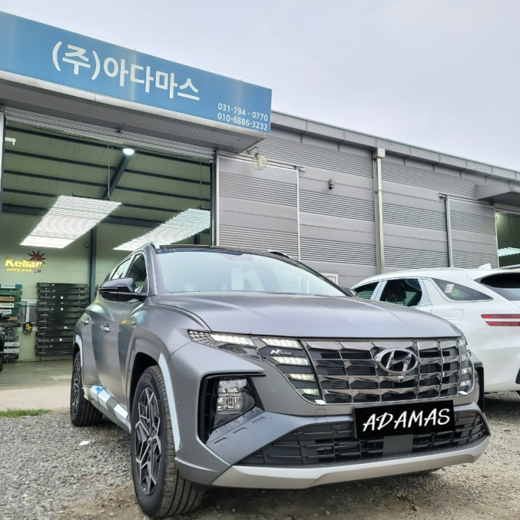  N라인 투싼 썬팅 정석대로 틴팅 시공