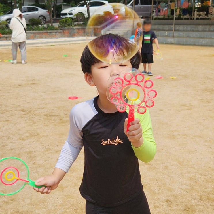  초등학교 1학년 여름놀이꽃데이 물총놀이 비눗방울놀이