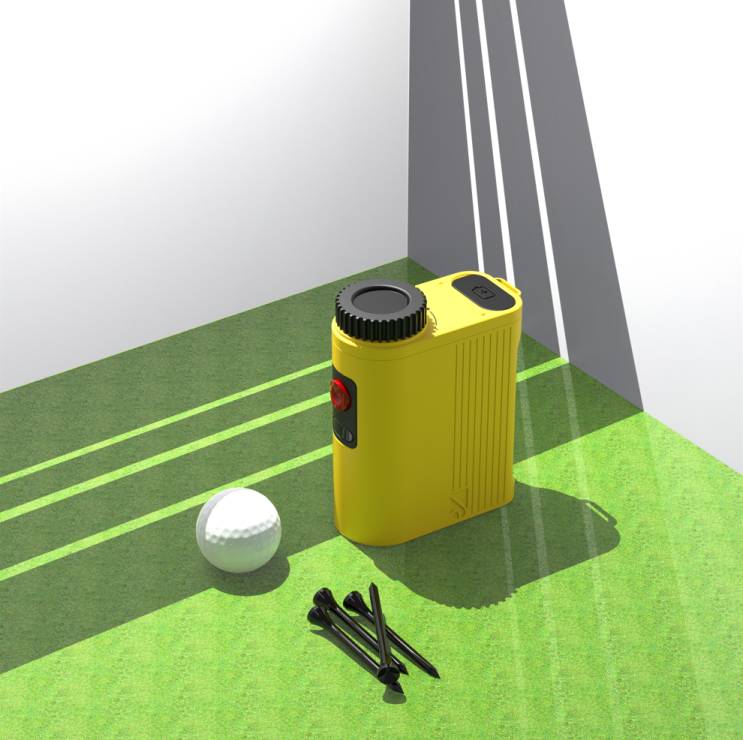 레트로 감성을 충족시키는 컬러감의 제품디자인 '골프거리 측정기'