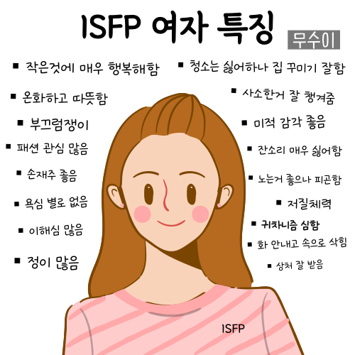 ISFP 특징 여자 남자 MBTI 성격 테스트 무료 검사 isfp 짤 모음 팩폭 연예인 : 네이버 블로그