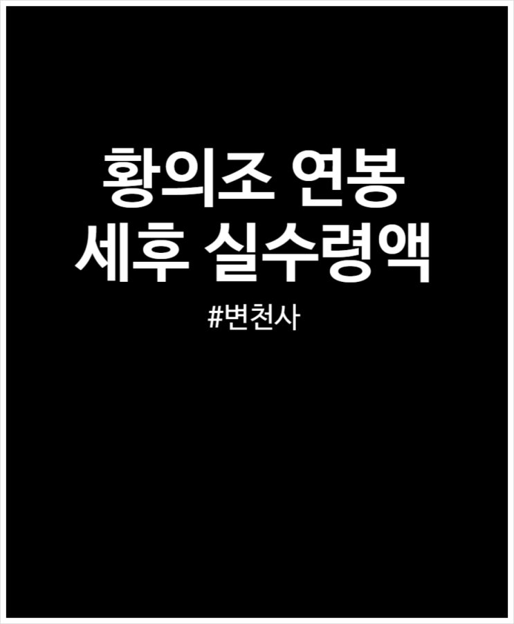  황의조 연봉 세후 실수령액 세금 정리