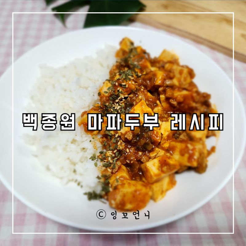 백종원 마파두부 레시피 두반장없이 마파두부 만들기 간단한 마파두부덮밥 두부요리